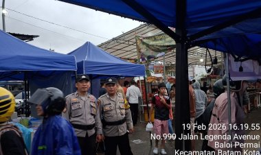 Polsek Batam Kota Laksanakan Pengamanan Pasar Tumpah dan Bazar Ramadhan 1447 H, Situasi Aman dan Kondusif