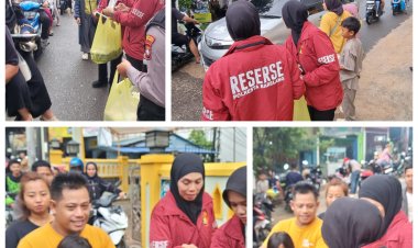 Satreskrim Polresta Barelang Bagi Nasi ke Warga Tanjunguma, 150 Kotak Ludes Jelang Berbuka