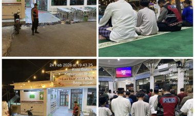 Polsek Lubuk Baja Amankan Salat Isya dan Tarawih di Masjid Al-Hikmah Baloi Indah