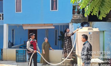 Distribusi Air Bersih Hari Ke-33 Berjalan Aman, Polsek Batu Ampar Laksanakan Pengamanan Maksimal