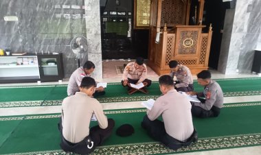Polres Lingga Rutin Tadarus Al-Qur’an, Perkuat Integritas Personel di Bulan Ramadhan