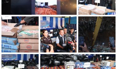 Polda Kepri Berhasil Ungkap Penyelundupan 5.037 Kotak Daging Ilegal Dan Ratusan Karung Barang Bekas Ilegal