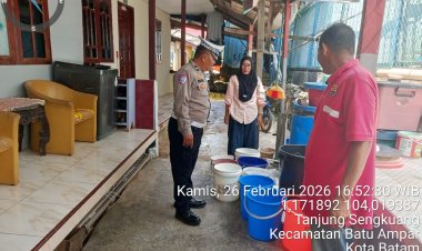 Hari Ke-35 Distribusi Air Bersih, Polsek Batu Ampar Pastikan Kegiatan Aman dan Lancar