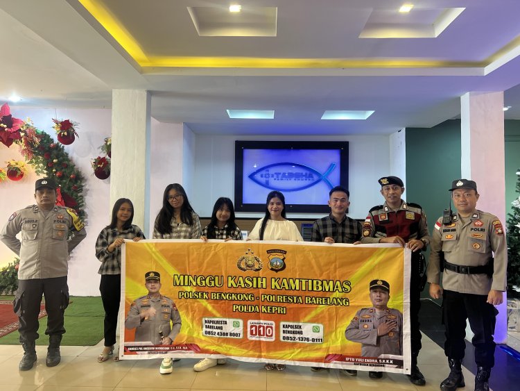 Polsek Bengkong Gelar Minggu Kasih Kamtibmas Bersama Jemaat GBI Tabgha Bengkong Laut