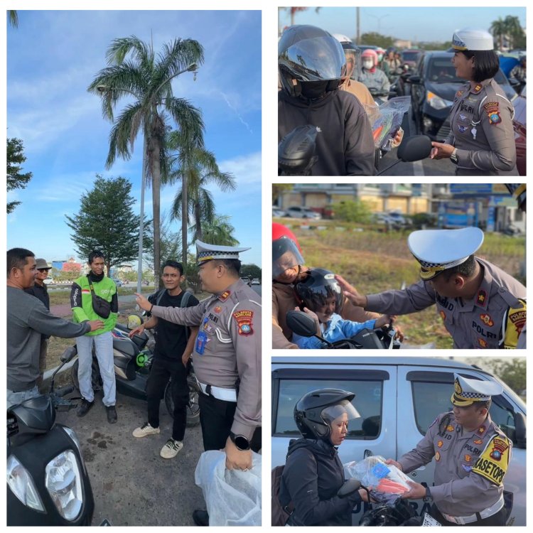 Satlantas Polresta Barelang Gelar Himbauan Tertib Lalu Lintas dan Berikan Apresiasi kepada Pengendara dalam Ops Keselamatan Seligi 2026