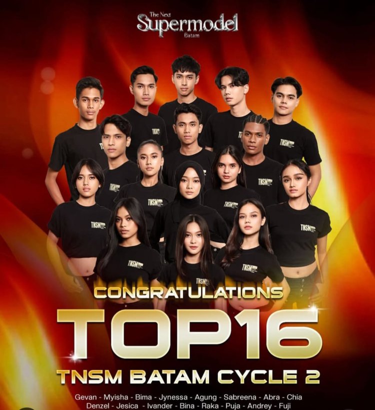 Performa Konsisten, Sabrina Resmi Masuk Top 16 Finalis TNSM Supermodel Batam