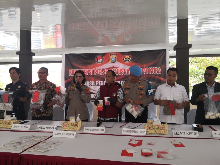Polda Kepri Ungkap 30 Kasus Narkotika, Sita Sabu, Ekstasi, Ganja, dan Otomidat Asal Malaysia