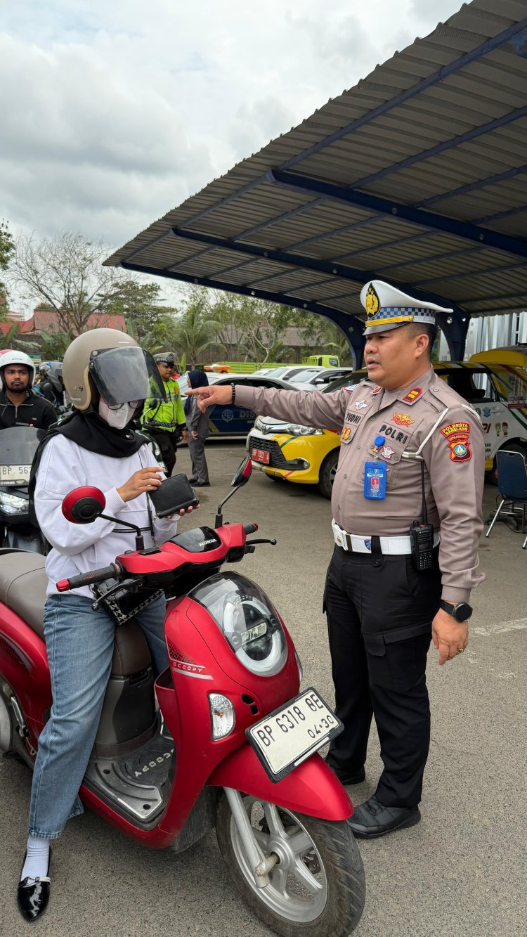 Razia Gabungan Ops Keselamatan Seligi 2026, Satlantas Polresta Barelang Tingkatkan Disiplin Berlalu Lintas