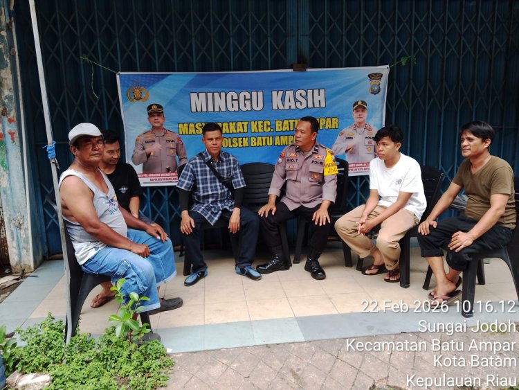 Minggu Kasih Kamtibmas Polsek Batu Ampar Bersama Warga Batu Merah, Perkuat Sinergi Jaga Keamanan Lingkungan