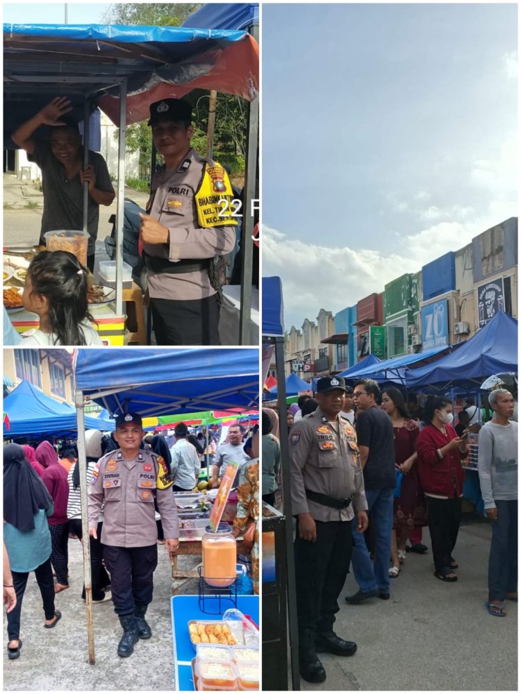 Bhabinkamtibmas Polsek Sekupang Pantau Tiga Titik Pasar Ramadan, Wujudkan Kehadiran Polri yang Presisi di Tengah Masyarakat