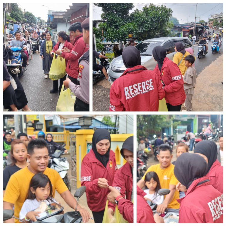 Satreskrim Polresta Barelang Bagi Nasi ke Warga Tanjunguma, 150 Kotak Ludes Jelang Berbuka