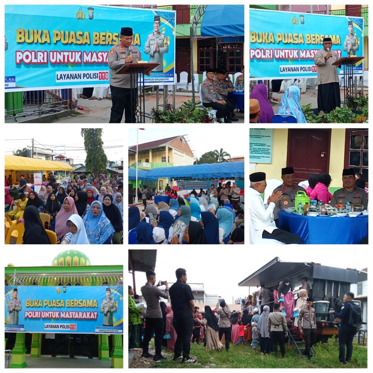 Ramadan Penuh Kebersamaan, Polri dan Warga Tanjung Sengkuang Buka Puasa Bersama