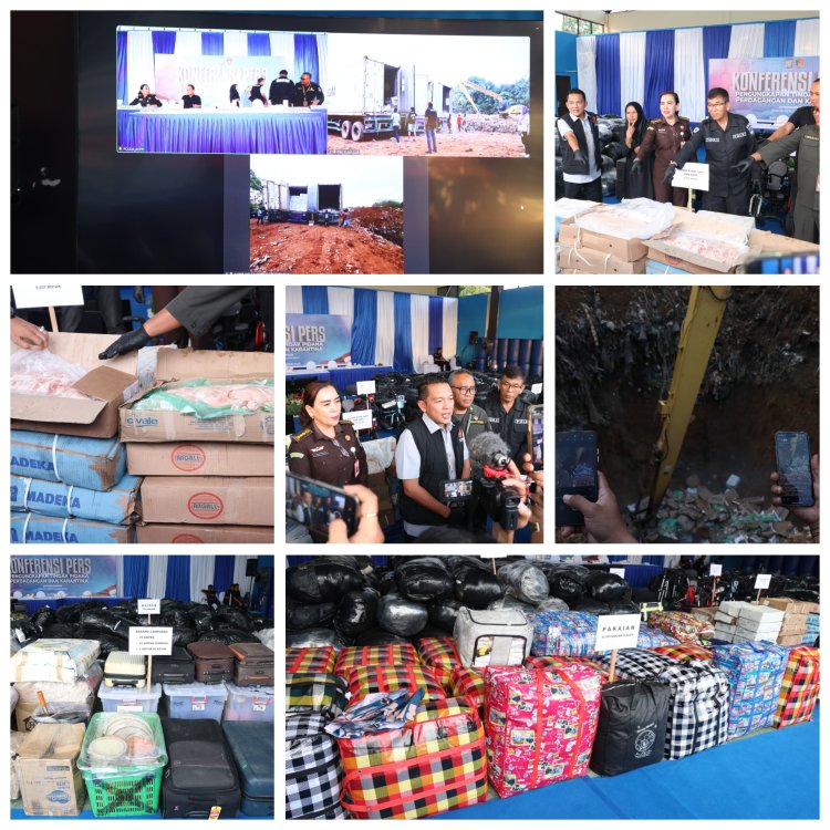 Polda Kepri Berhasil Ungkap Penyelundupan 5.037 Kotak Daging Ilegal Dan Ratusan Karung Barang Bekas Ilegal