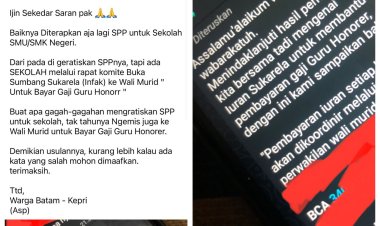 Surat Terbuka Warga Batam ke Ansar Ahmad Viral, Ketua IPJI Kepri Kritik Sumbangan Gaji Guru Honorer di Sekolah Negeri
