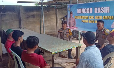 Minggu Kasih Kamtibmas, Polsek Batu Ampar Serap Aspirasi Warga Tanjung Sengkuang dan Ajak Jaga Keamanan Ramadan