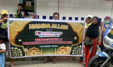 Berbagi Kasih di Bulan Ramadan, Hamba Allah dan Republikbersuara Bagikan Takjil dan Sembako di Batam