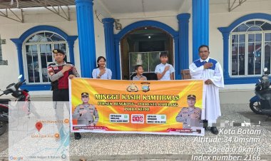 Polsek Bengkong Gelar Minggu Kasih Kamtibmas di Gereja HKI Bengkong Abadi