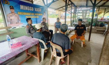 Minggu Kasih Kamtibmas Polsek Batu Ampar Bersama Warga Tanjung Sengkuang, Ajak Jaga Kamtibmas demi Mudik Aman, Keluarga Bahagia