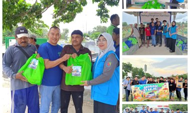 Relawan Ambulans Yayasan Cipta Peduli Bangsa Kepri Salurkan Sembako untuk Penggali Kubur, Lanjut Bagi Takjil di Batu Aji