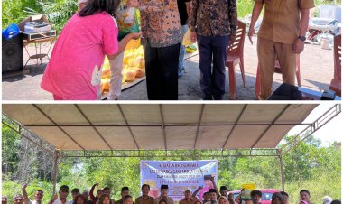 Ismeth Abdullah Salurkan Bantuan Sembako untuk Warga Kurang Mampu di Kampung Suka Jaya