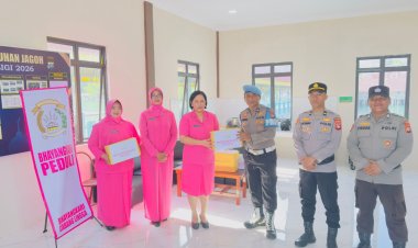 Ketua Bhayangkari Cabang Lingga Beri Motivasi Langsung ke Personel Ops Ketupat Seligi 2026