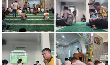 Polsek Lubuk Baja Gelar Shalat Istisqa Bersama Warga di Masjid Al Fajar Pelita