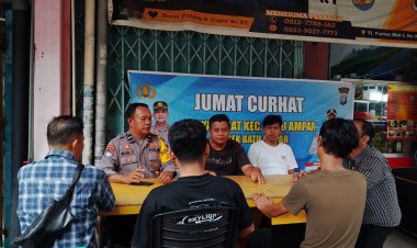 Polsek Batu Ampar Gelar Jumat Curhat Kamtibmas Bersama Warga Sei Jodoh, Tekankan Pencegahan Karhutla