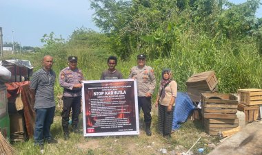 Polsek Batu Ampar Gencarkan Patroli dan Himbauan Pencegahan Karhutla di Lahan Kosong