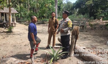 Cegah Karhutla, Polsek Dabo Singkep Intensifkan Patroli dan Edukasi Warga