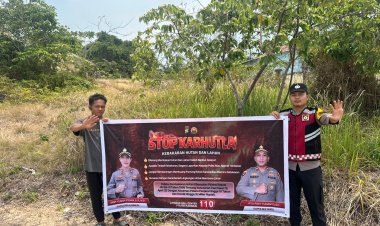 Polsek Jajaran Polres Karimun Gencarkan Sosialisasi Bahaya Karhutla