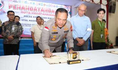 PERKUAT KEAMANAN OBJEK VITAL NASIONAL, POLDA KEPRI TANDATANGANI NOTA KESEPAHAMAN DORONG IKLIM INVESTASI