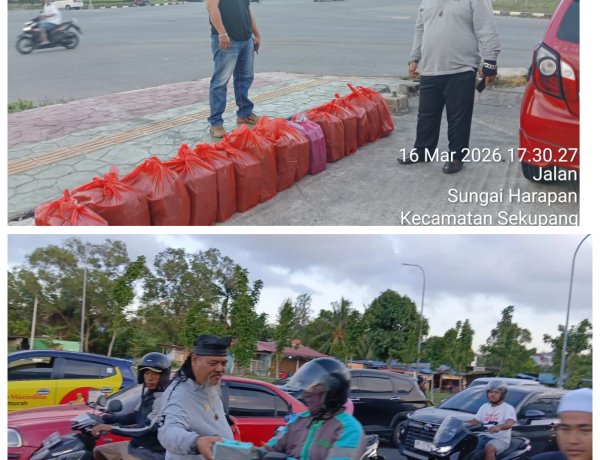 Gagak Hitam Kepri Tebar Kepedulian Ramadan, Bagikan Takjil kepada Masyarakat