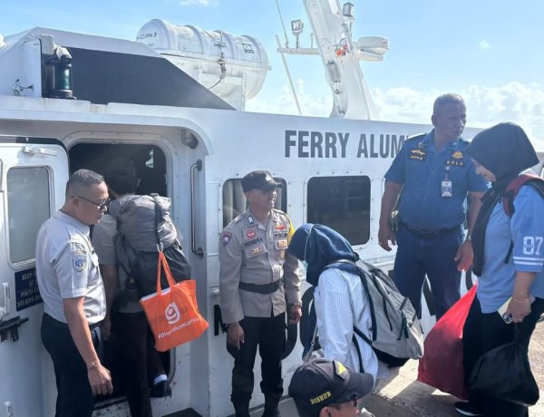 Pengamanan Arus Mudik Lebaran 1447 H, Pos Pelayanan Ketupat Seligi 2026 Pantau Keberangkatan Kapal di Pelabuhan Sei Tenam