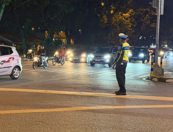 Ciptakan Lalu Lintas Aman dan Tertib, Satlantas Polresta Barelang Intensifkan Strong Point Malam