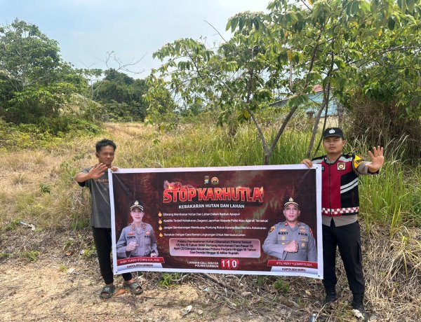 Polsek Jajaran Polres Karimun Gencarkan Sosialisasi Bahaya Karhutla