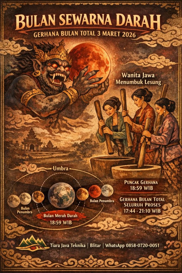 BULAN SEWARNA DARAH Hiasi Langit Indonesia, 3 Maret 2026