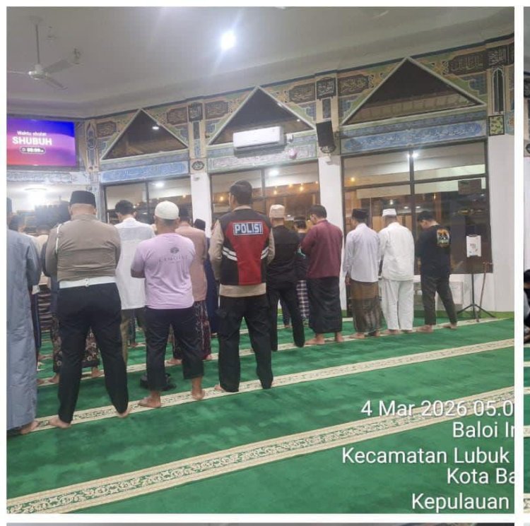Personel Polsek Lubuk Baja Laksanakan Sholat Subuh Keliling di Masjid Al Hikmah, Perkuat Silaturahmi dan Harkamtibmas Selama Ramadhan
