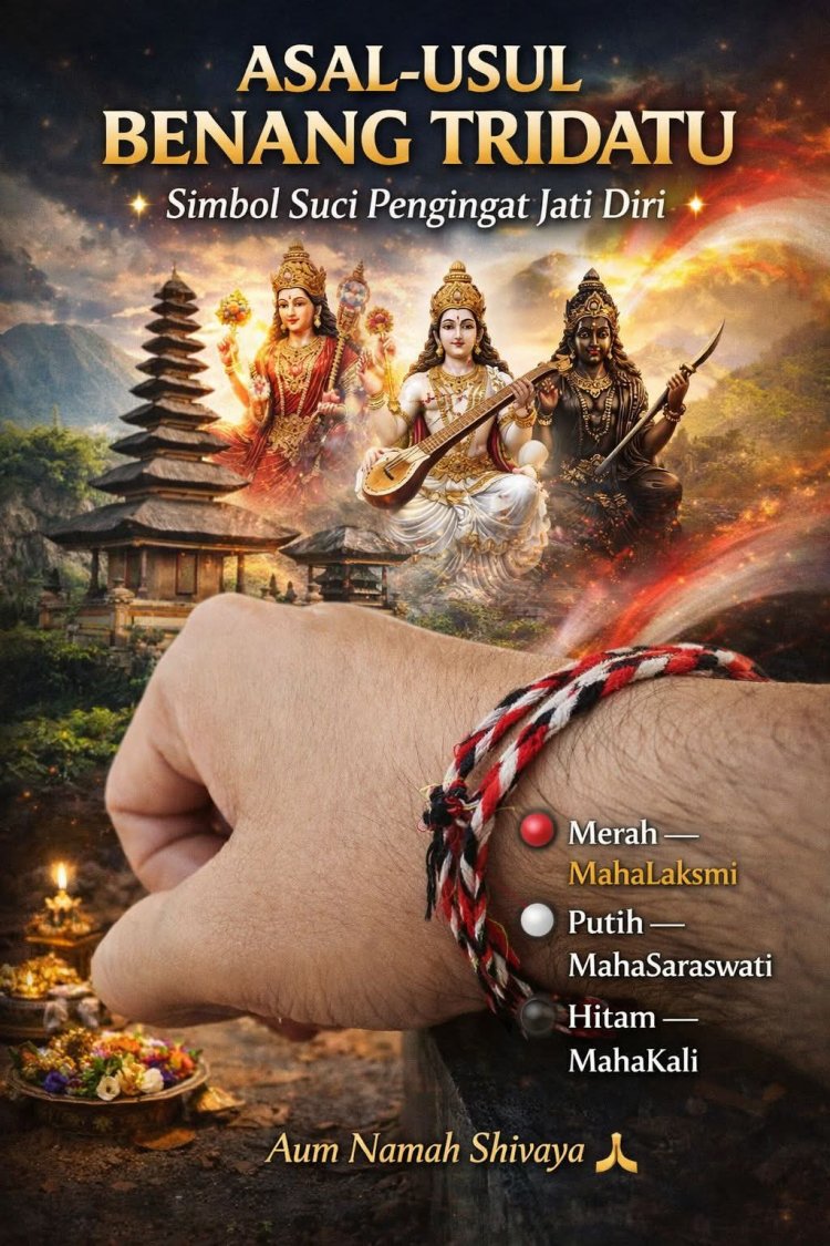 Asal-Usul Benang Tridatu, Simbol Suci Pengingat Jati Diri Umat Hindu Bali