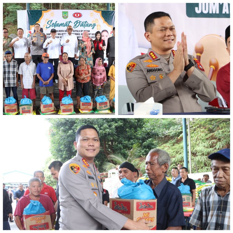 Penyerahan Bantuan 3.800 Paket Sembako oleh PT Utama Group di Lubuk Baja Berlangsung Aman dengan Pengamanan Polresta Barelang