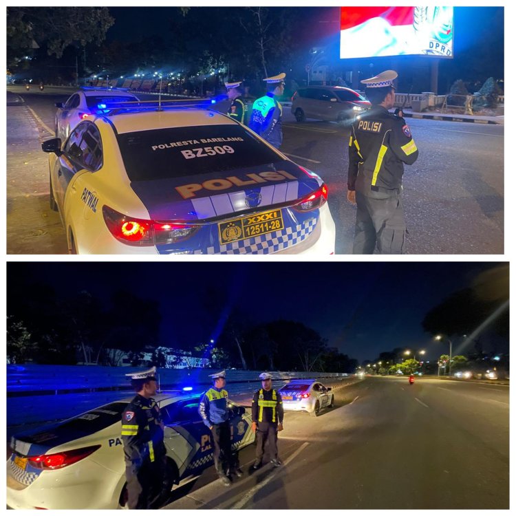 Patroli Malam Hingga Dini Hari, Satlantas Polresta Barelang Pastikan Situasi Lalu Lintas Kondusif