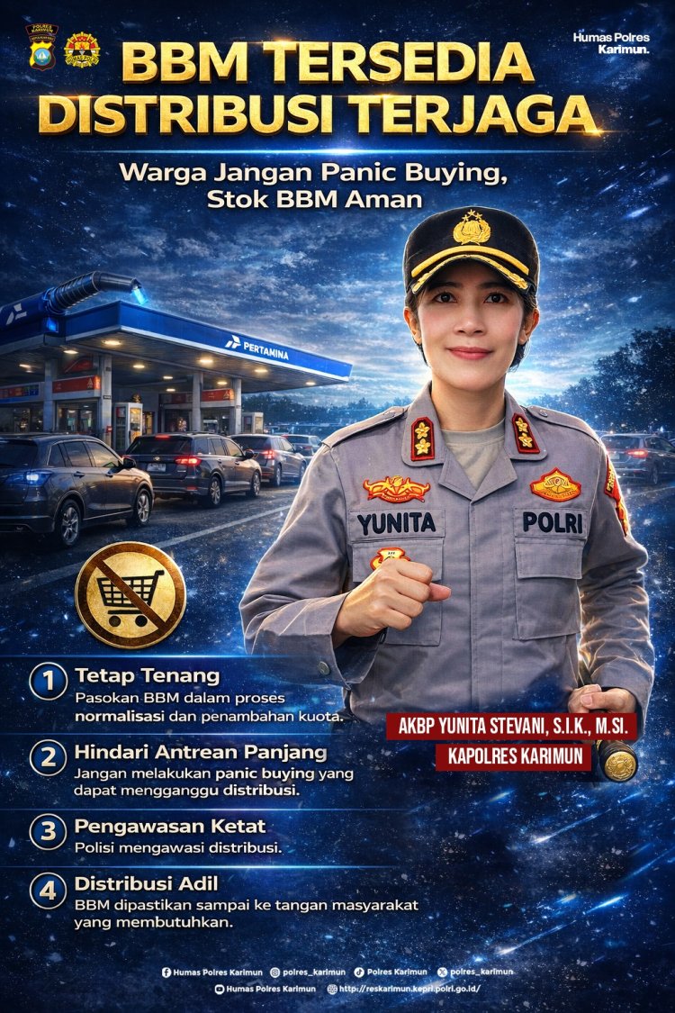 Polres Karimun Pastikan Distribusi BBM Aman, Kapolres Imbau Warga Tetap Tenang