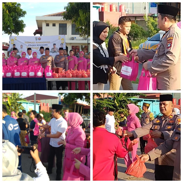 Polsek Bengkong dan Bhayangkari Bagikan 150 Takjil untuk Pengguna Jalan di Hari ke-21 Ramadan