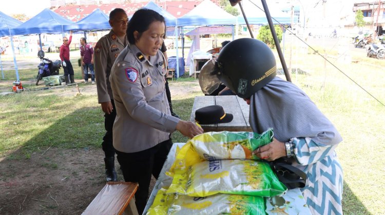 Polres Lingga Hadirkan Solusi Kebutuhan Pokok, Gerakan Pangan Murah Diserbu Warga