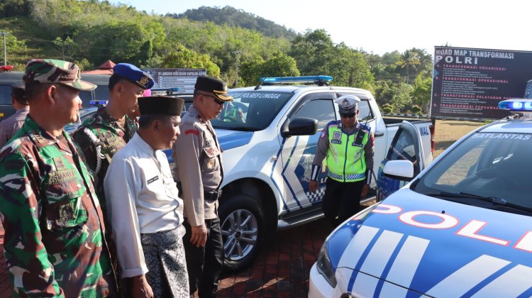 Mudik Aman Keluarga Bahagia, Polres Lingga Gelar Apel Pasukan Operasi Ketupat Seligi 2026