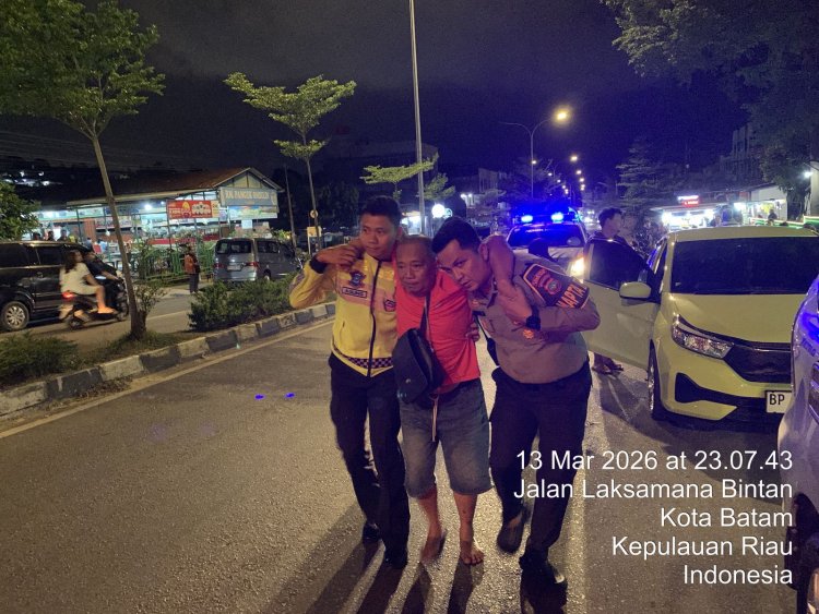 Respon Cepat Laporan Masyarakat Melalui Layanan 110, Personel Polsek Batam Kota Datangi Lokasi Dugaan Laka Lantas