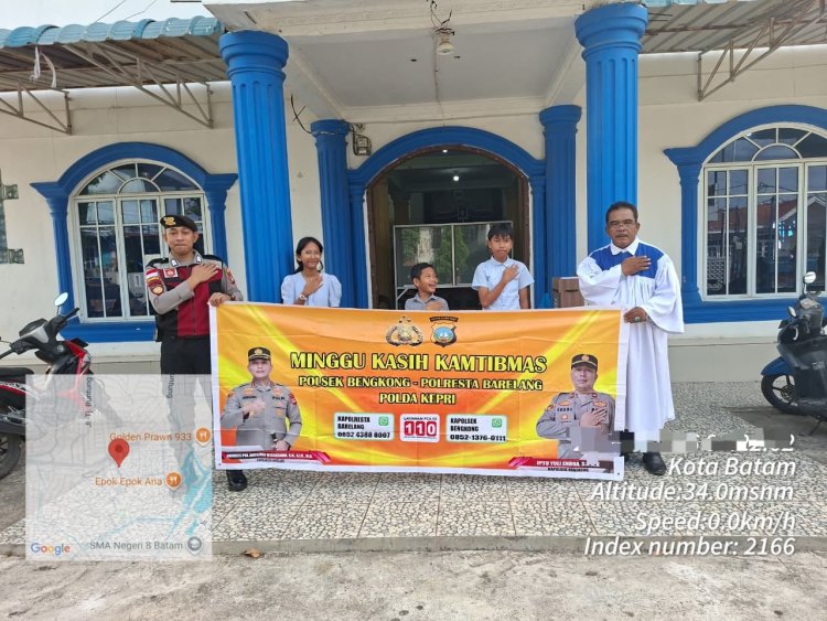 Polsek Bengkong Gelar Minggu Kasih Kamtibmas di Gereja HKI Bengkong Abadi