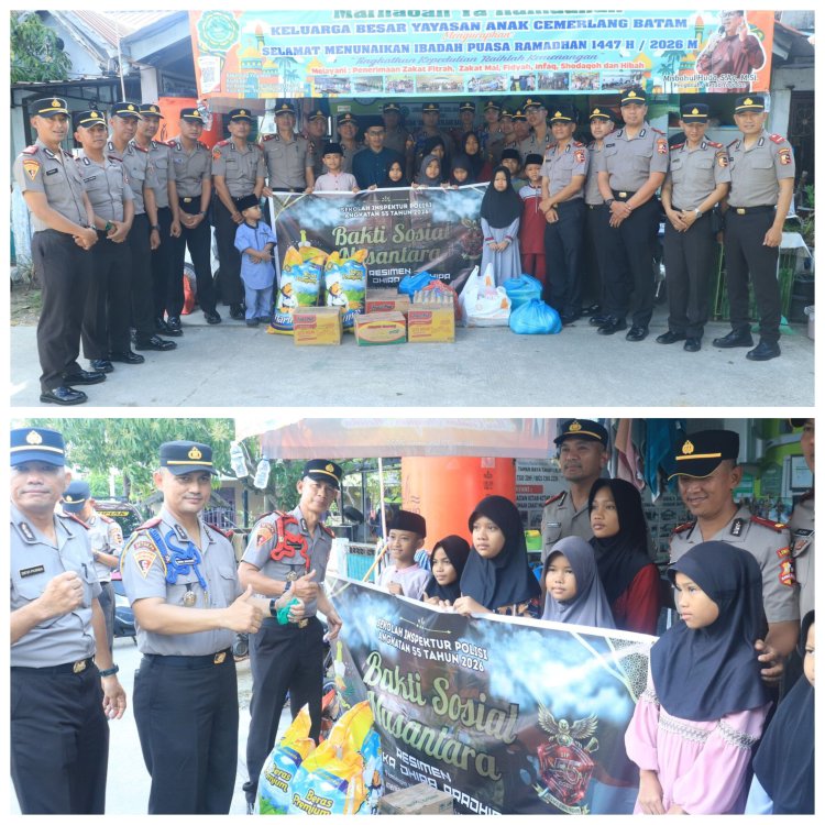 Personel SIP 55 Polda Kepri Gelar Bakti Sosial di Yayasan Anak Cemerlang Batam