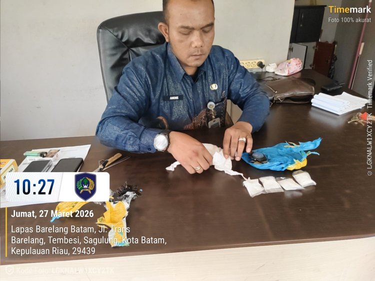 Petugas Lapas Batam Temukan Diduga Narkotika di Area Branggang