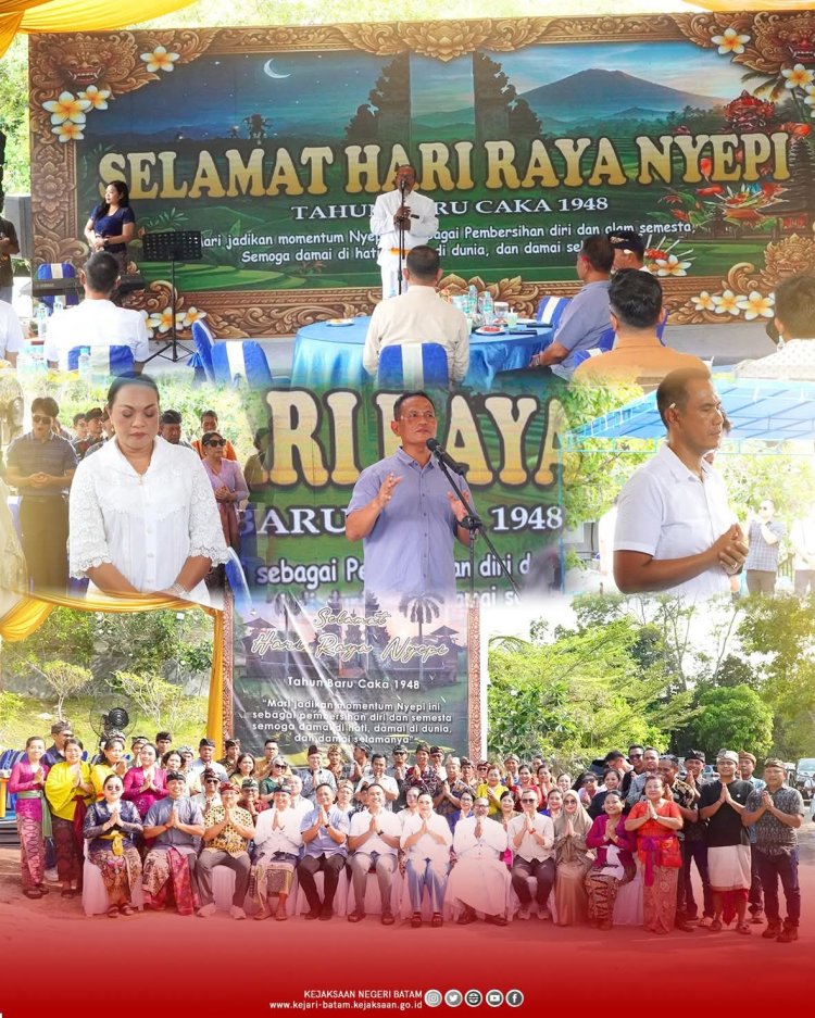 Kejari Batam Hadiri Perayaan Hari Raya Nyepi 1948 Saka di Pura Agung Amertha Buana