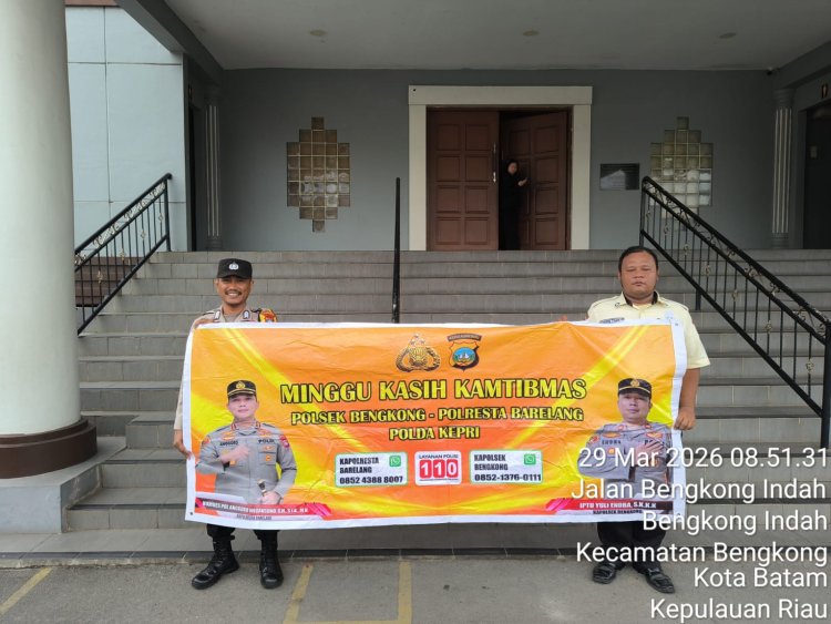 Polsek Bengkong Gelar Minggu Kasih Kamtibmas di Gereja Impact Community, Ajak Warga Cegah Karhutla